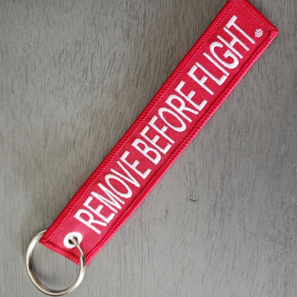 Remove Before Flight Keychain